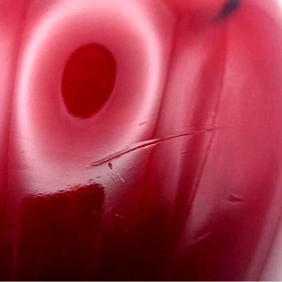 Vintage Anchor Hocking Royal Ruby Red Glass Vase 6.5" Flared Top MCM - Picture 5 of 6